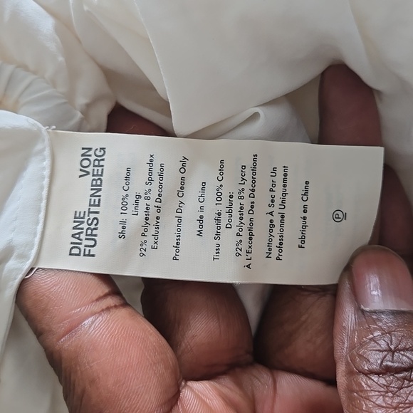 Diane Von Furstenberg Elegant White Eyelet Midi Tiered Dress Resortwear Sundress - Picture 13 of 14